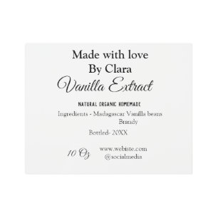 Vanilla extract homemade add ingredients weight de metal print