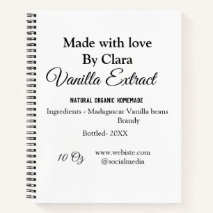 Vanilla extract homemade add ingredients weight de notebook
