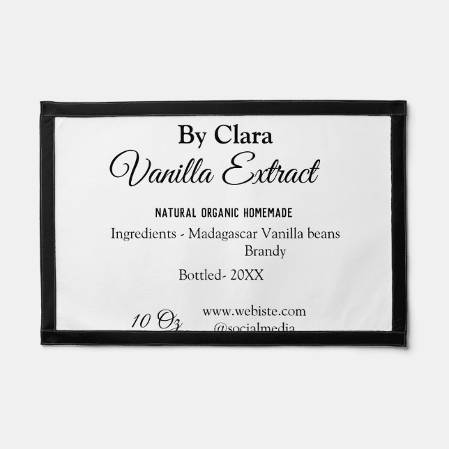 Vanilla extract homemade add ingredients weight de pennant (Front)