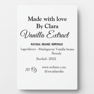 Vanilla extract homemade add ingredients weight de plaque