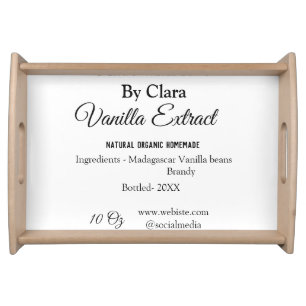 Vanilla extract homemade add ingredients weight de serving tray