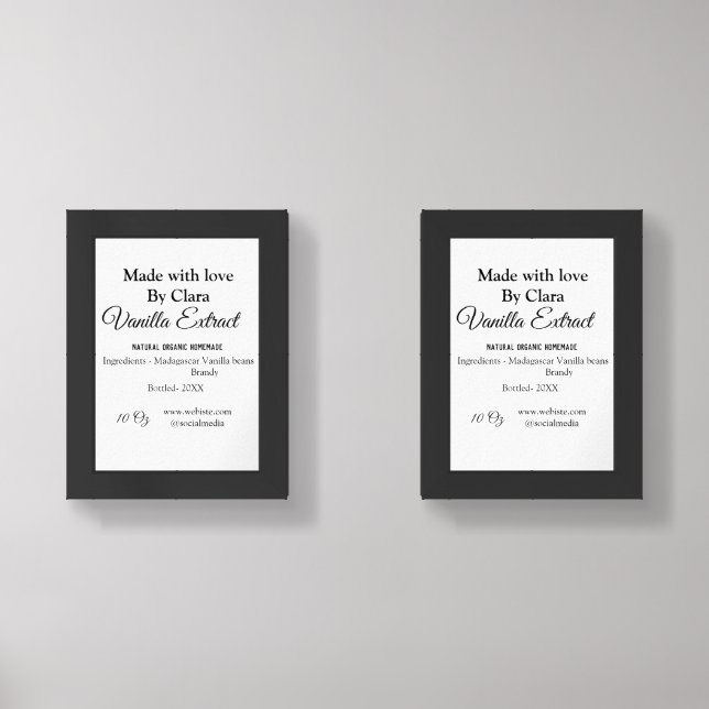 Vanilla extract homemade add ingredients weight de wall art sets (Front)