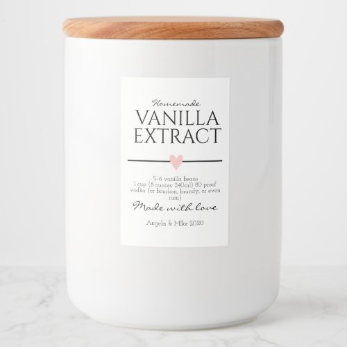 Vanilla Extract Label