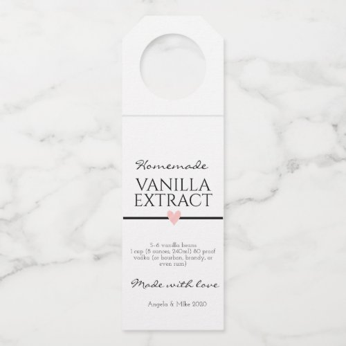 Vanilla Extract Label Bottle Hanger Tag
