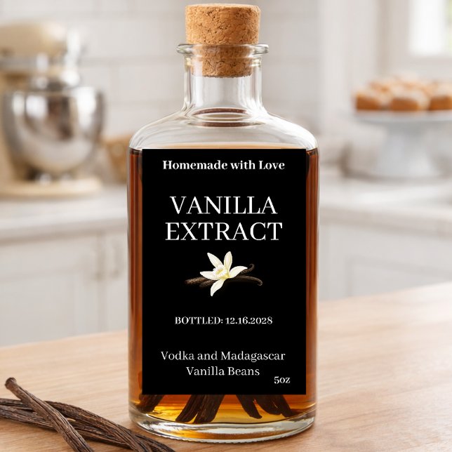 Vanilla Extract Modern Custom Label VE103tr (Creator Uploaded)