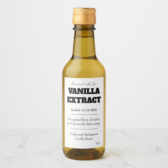 Vanilla Extract Modern Label Sticker ASOv1tr (Front)