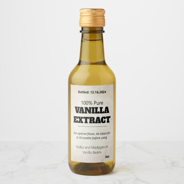 Vanilla Extract Modern Label Sticker ASOv2trbkss (Front)