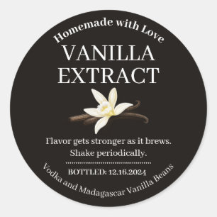 Vanilla Extract Modern Label Sticker V4