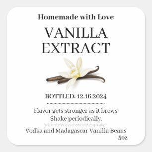 Vanilla Extract Modern Label Sticker V4