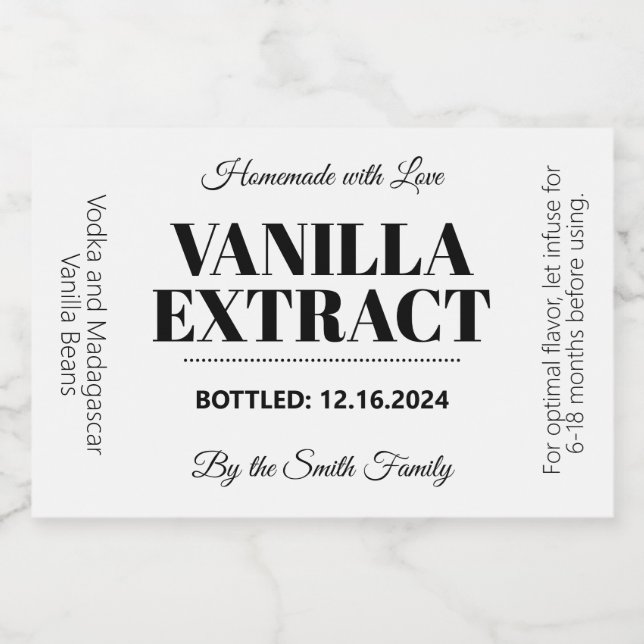 Vanilla Extract Modern Label Sticker VAF2rt (Single Label)