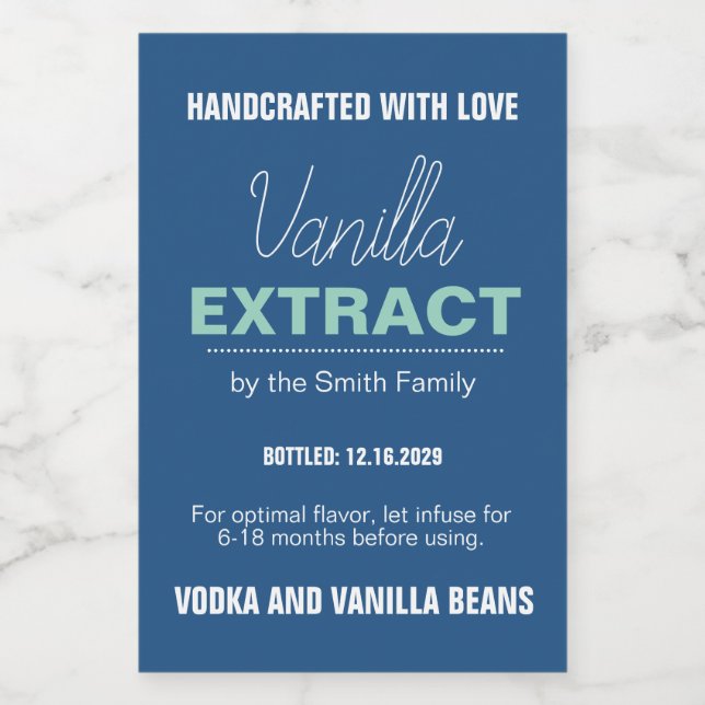 Vanilla Extract Modern Label Sticker VLL1rt (Single Label)