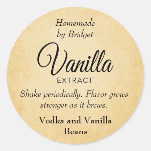 Vanilla Extract VE025_03_3 Classic Round Sticker