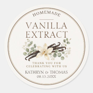 Vanilla Extract Wedding Favor Labels Personalized