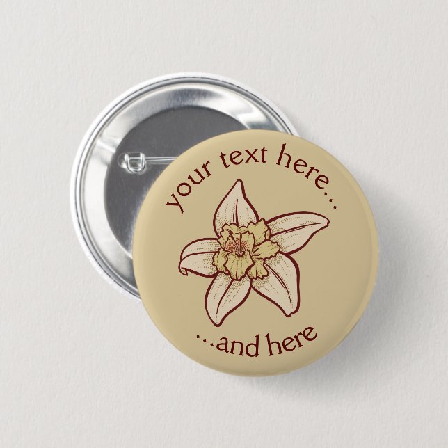 Vanilla Flower Icon Button (Front & Back)