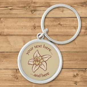 Vanilla Flower Icon Keychain