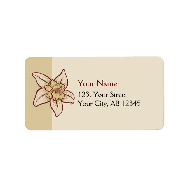 Vanilla Flower Icon Label (Front)