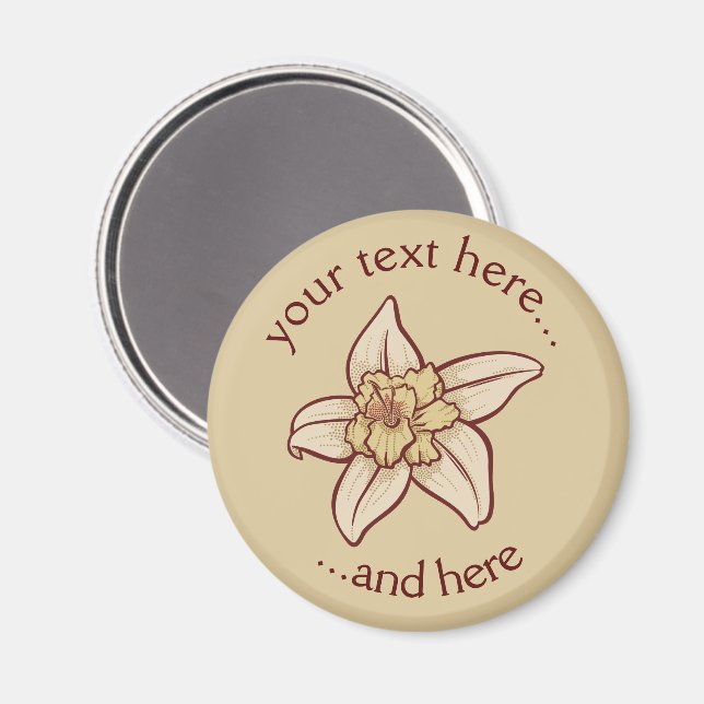 Vanilla Flower Icon Magnet (Front/Back)