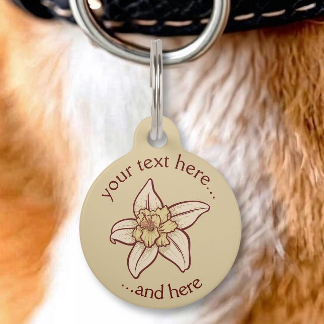 Vanilla Flower Icon Pet ID Tag (Creator Uploaded)
