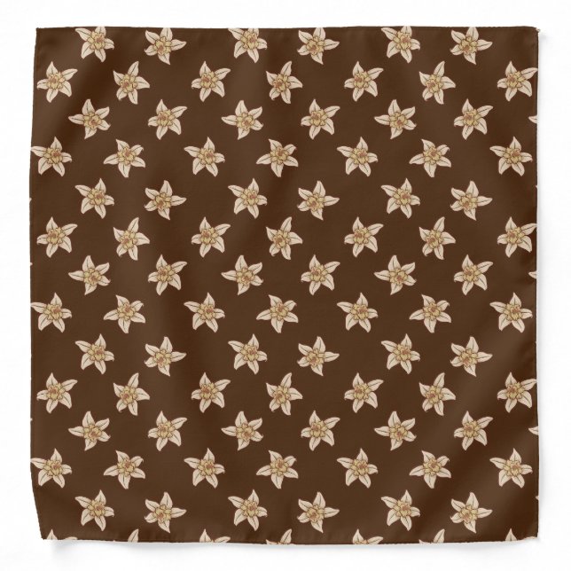 Vanilla Flower Pattern Bandana (Front)