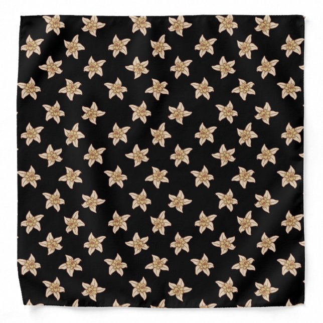 Vanilla Flower Pattern Bandana (Front)