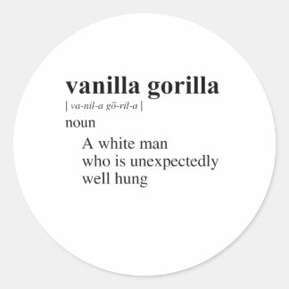 VANILLA GORILLA CLASSIC ROUND STICKER