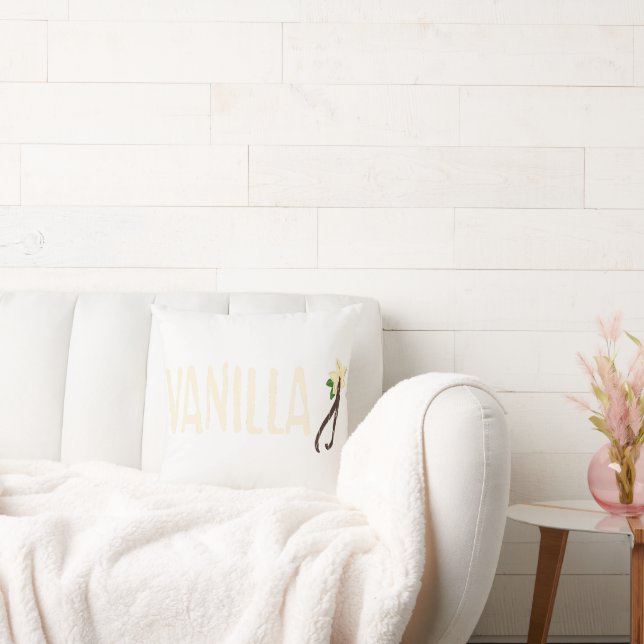Vanilla graphic throw pillow (Couch)