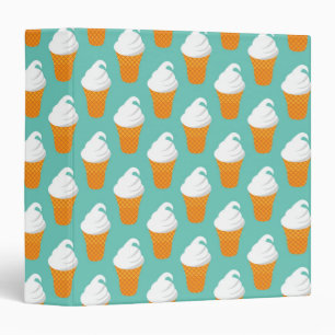 Vanilla Ice Cream Cone Pattern Binder