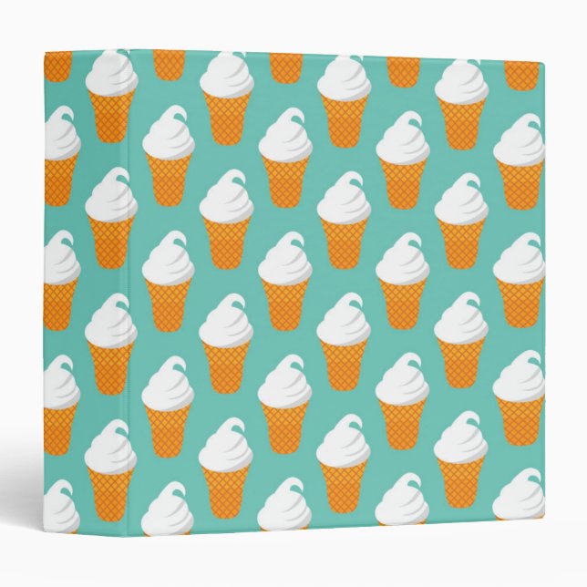 Vanilla Ice Cream Cone Pattern Binder (Front/Spine)