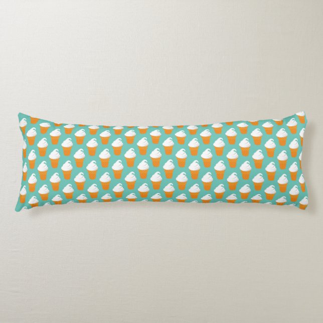 Vanilla Ice Cream Cone Pattern Body Pillow (Front)