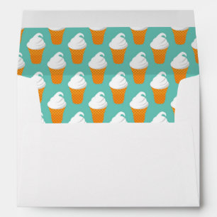 Vanilla Ice Cream Cone Pattern Envelope