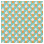 Vanilla Ice Cream Cone Pattern Fabric