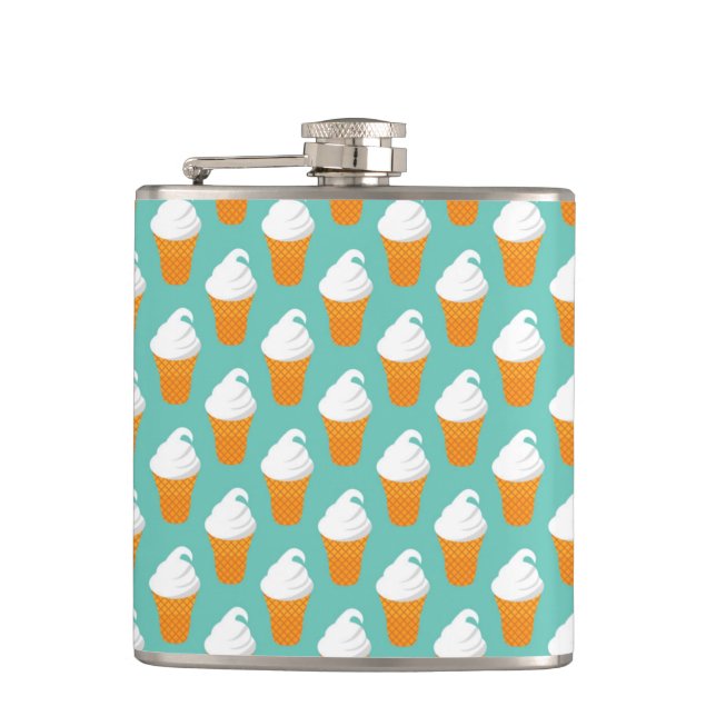 Vanilla Ice Cream Cone Pattern Flask (Front)