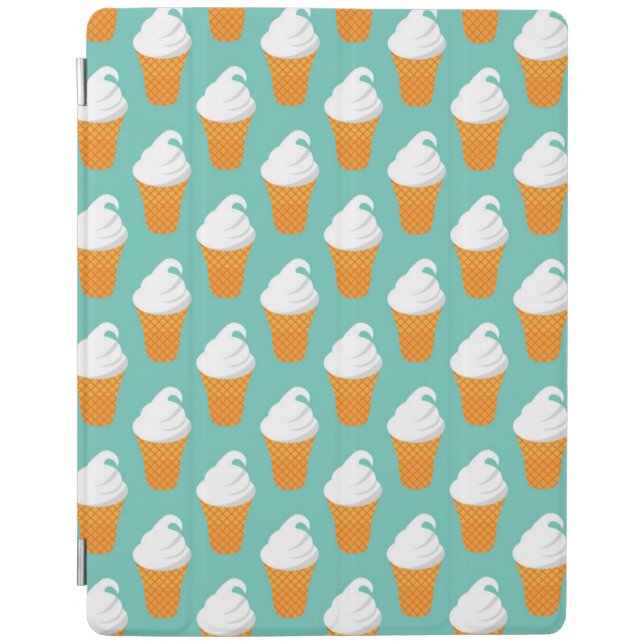 Vanilla Ice Cream Cone Pattern iPad Smart Cover (Front)