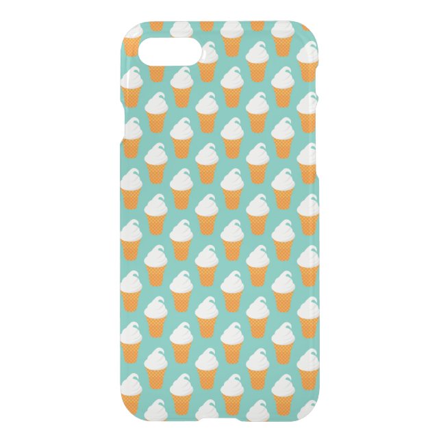 Vanilla Ice Cream Cone Pattern Uncommon iPhone Case (Back)