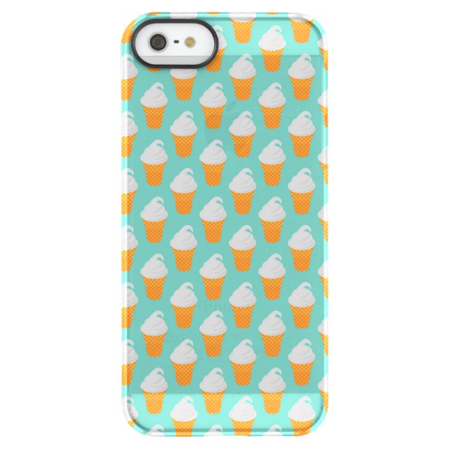Vanilla Ice Cream Cone Pattern Uncommon iPhone Case (Back)