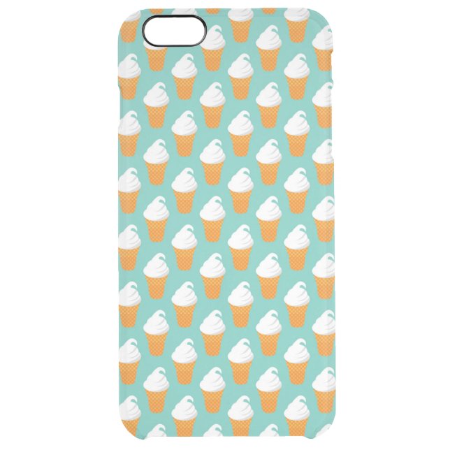 Vanilla Ice Cream Cone Pattern Uncommon iPhone Case (Back)
