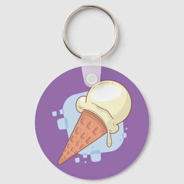 Vanilla Ice Cream  Keychain (Front)