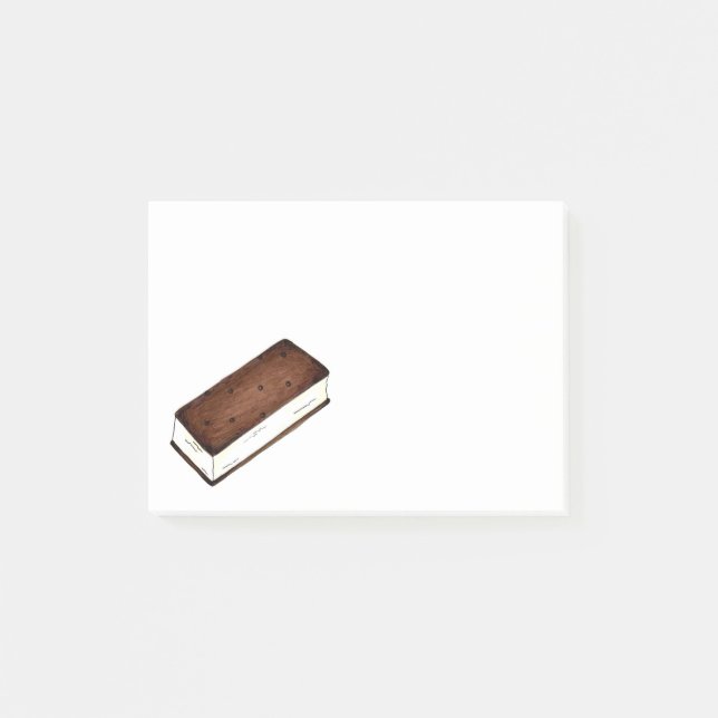 Vanilla Ice Cream Sandwich Foodie Post Its Post-it Notes (Front)
