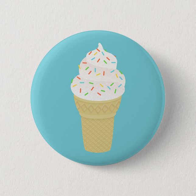Vanilla Ice Cream Sprinkles Button (Front)