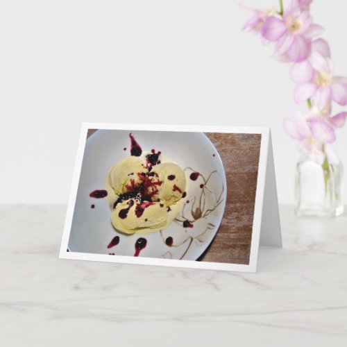 Vanilla Ice_cream with Blackberry Sauce Card