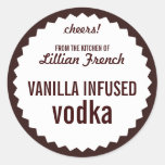 Vanilla Infused Vodka Bottle Label Template at Zazzle