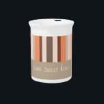 Vanilla Melon  Stripes Beverage Pitcher<br><div class="desc">We have left all of the images used in this design customizable -  You can play with them to your hearts content- Click the orange 'CustomizeThis' button and  highlight the image you want to remove,  resize or rotate- have fun and enjoy this preview to the 2013  Color trends!</div>