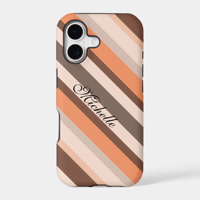 Vanilla Melon  Stripes Iphone Case (Back)