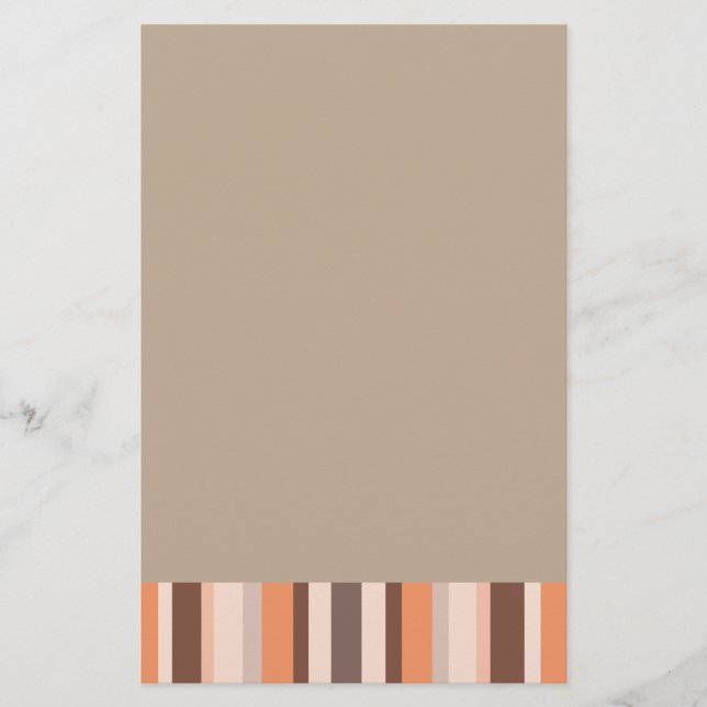 Vanilla Melon  Stripes Stationery (Front)
