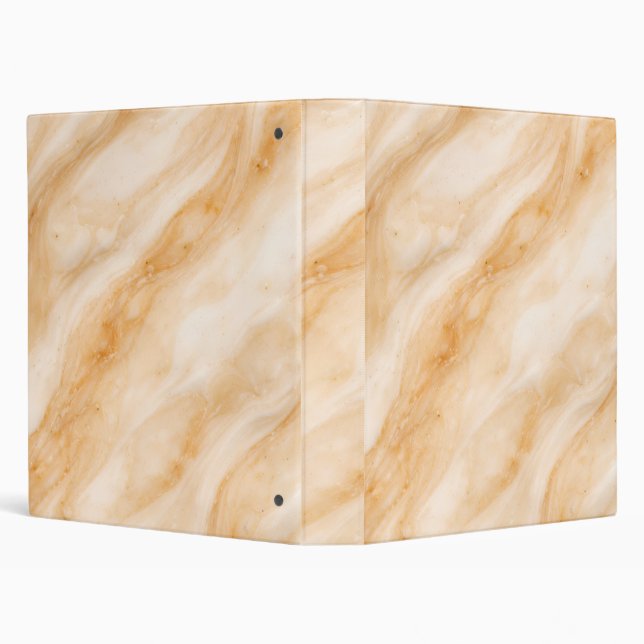 Vanilla Milkshake Marble Texture 3 Ring Binder (Background)