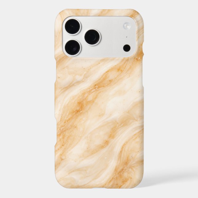Vanilla Milkshake Marble Texture iPhone Case (Back)