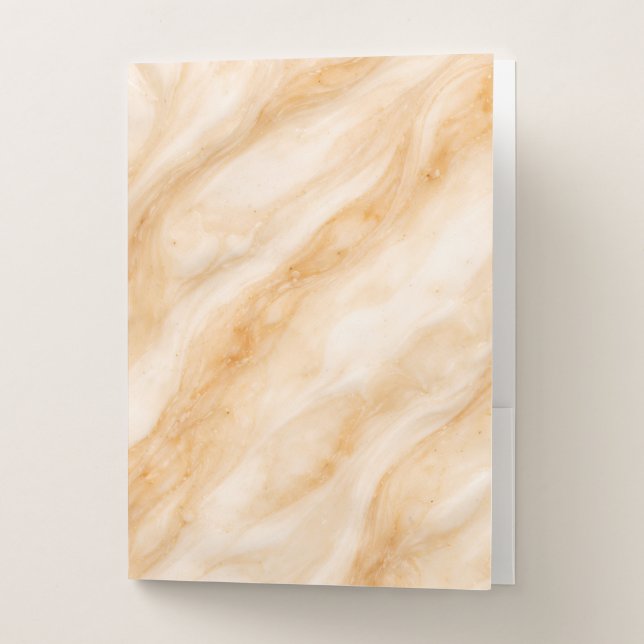 Vanilla Milkshake Marble Texture Pocket Folder (Front)