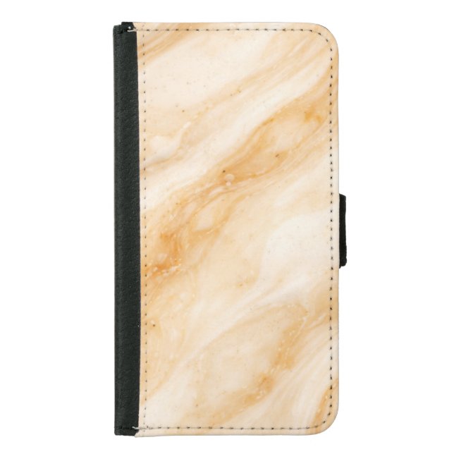 Vanilla Milkshake Marble Texture Samsung Galaxy Wallet Case (Front)