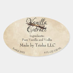 Vanilla Oval Personalize Product Label