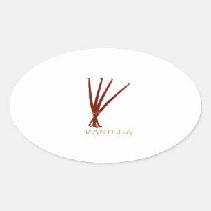 vanilla oval sticker